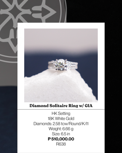 Diamond Solitaire Ring w/ GIA