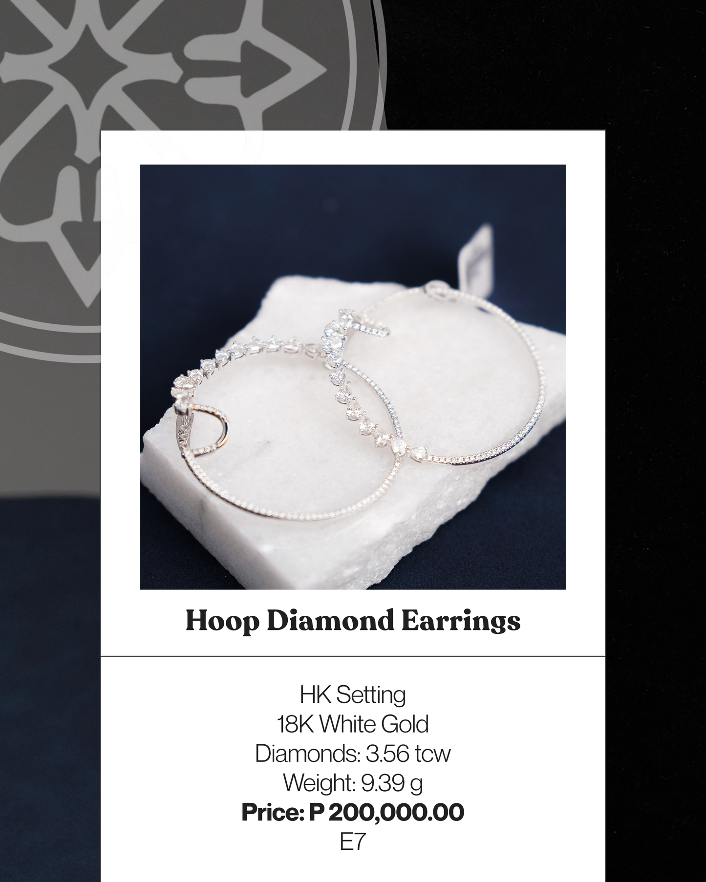 Hoop Diamond Earrings