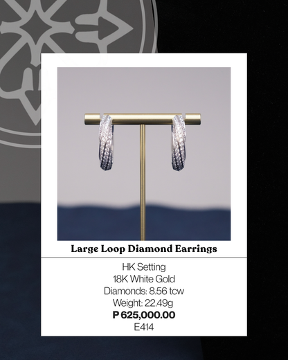 Large Loop Diamond Earrings