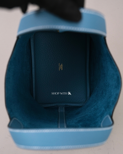 Hermes Picotin 18 Bleu Jeans GHW