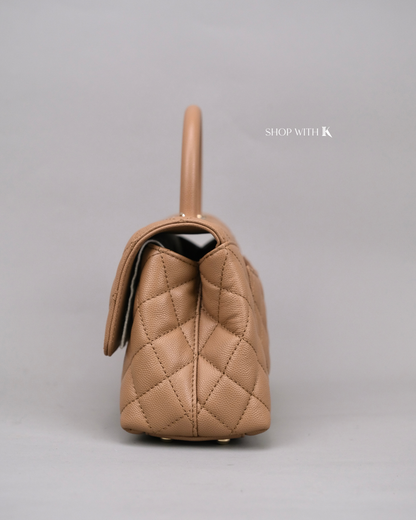 Chanel Coco Handle Small Dark Beige CGHW