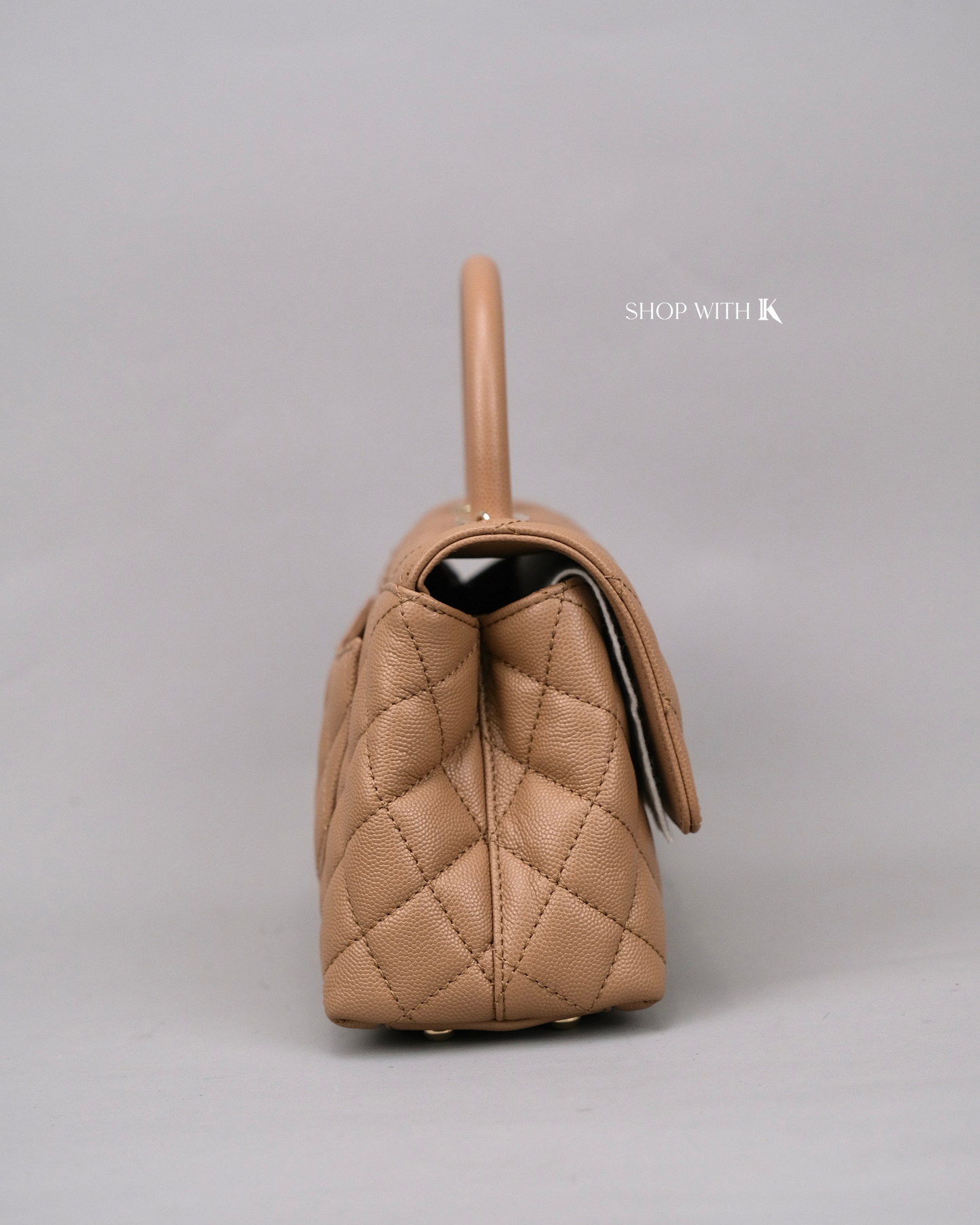 Chanel Coco Handle Small Dark Beige CGHW