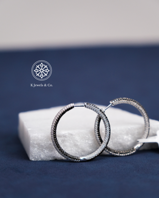Hoop Diamond Earrings