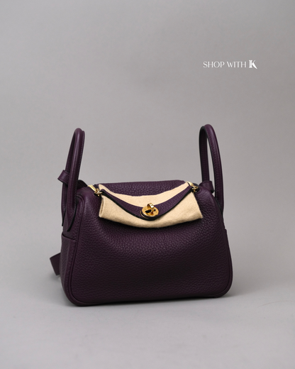 Hermes Mini Lindy Cassis GHW