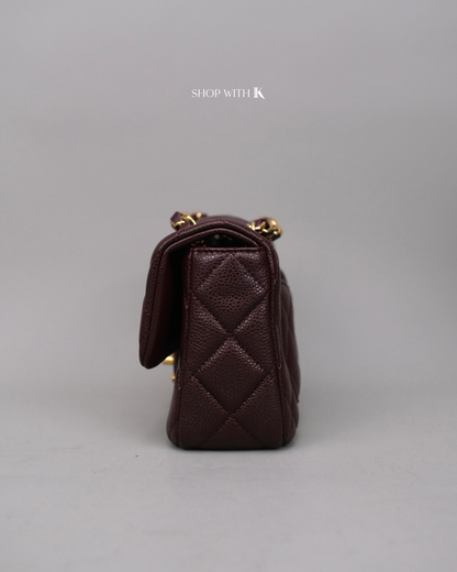 Chanel Square Flap Dark Brown GHW