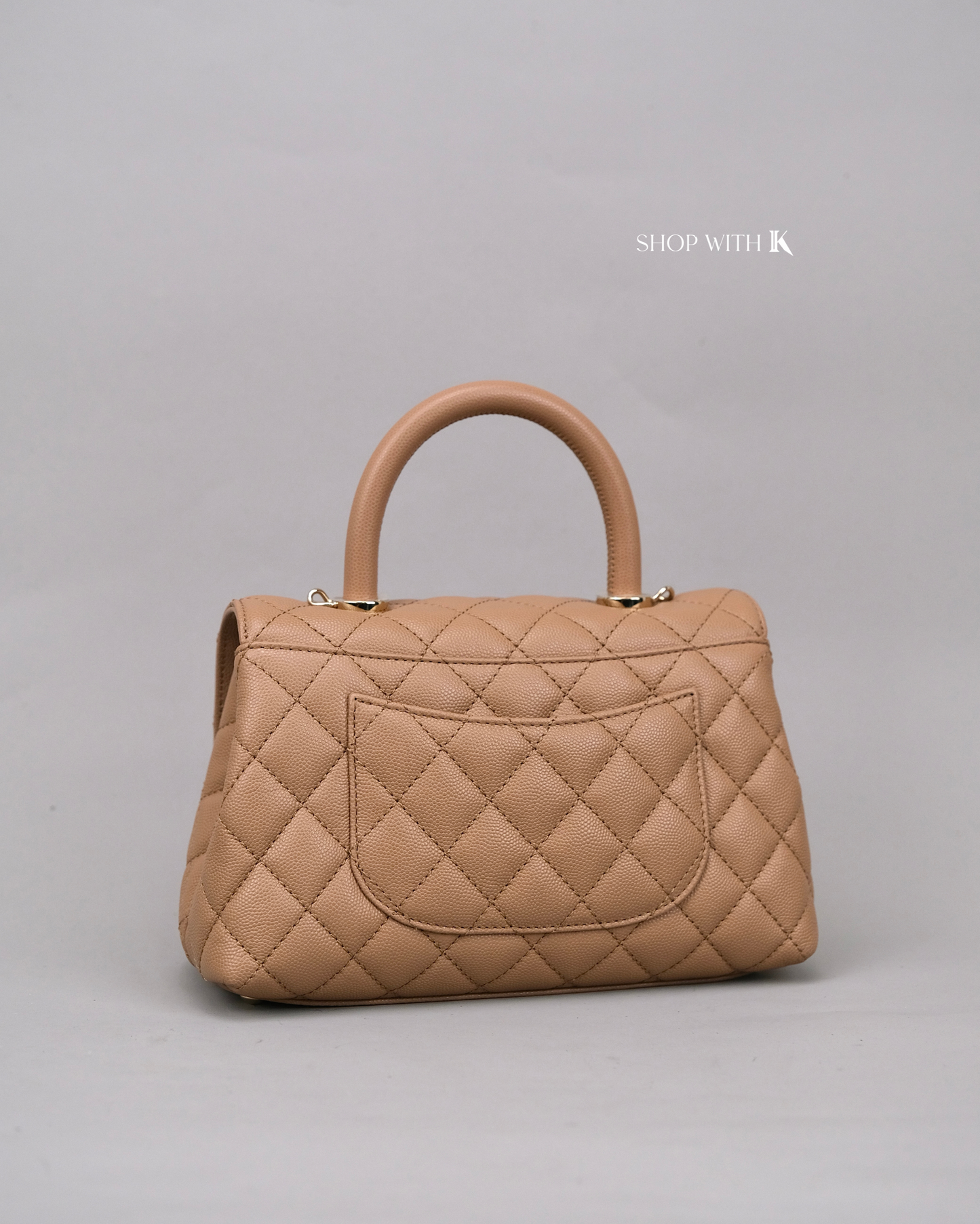 Chanel Coco Handle Small Dark Beige CGHW