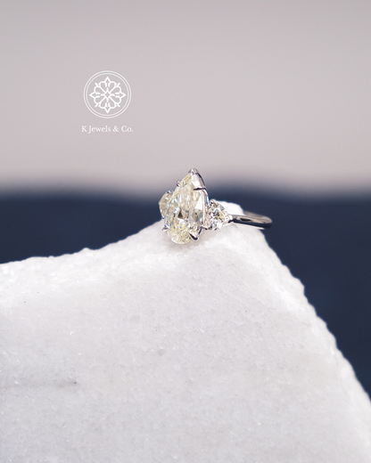 Pear Shaped Diamond Ring