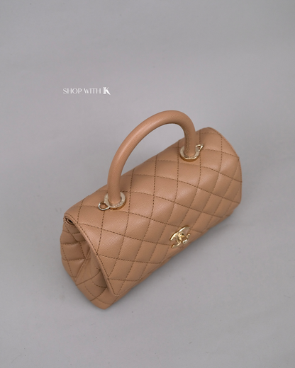 Chanel Coco Handle Small Dark Beige CGHW