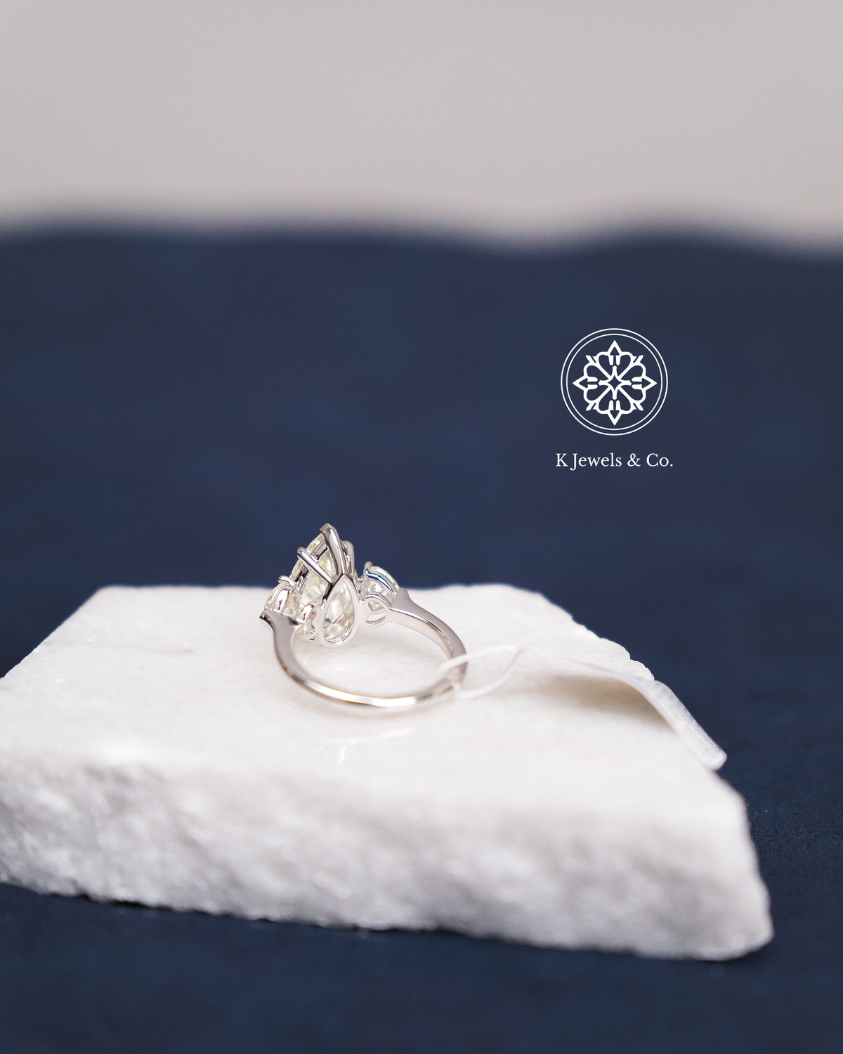 Pear Shaped Diamond Ring