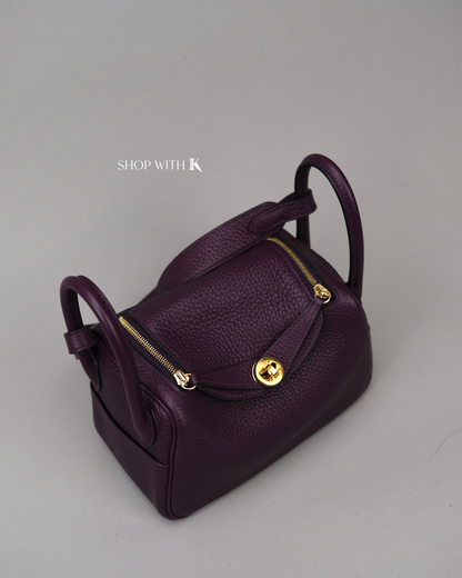 Hermes Mini Lindy Cassis GHW