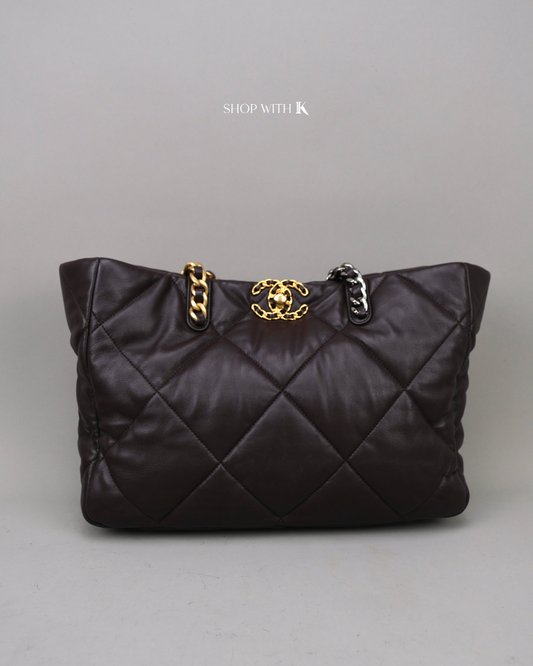 Chanel 19 Tote Aubergine