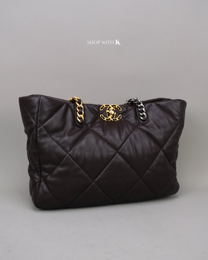 Chanel 19 Tote Aubergine