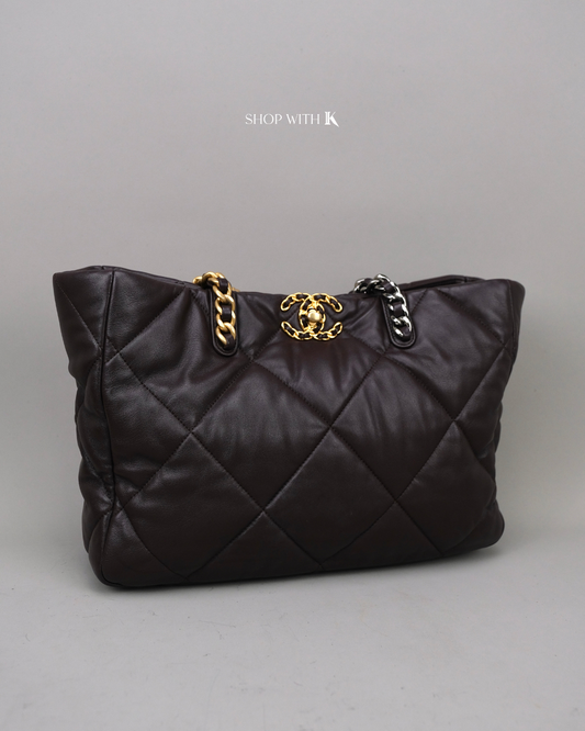 Chanel 19 Tote Aubergine