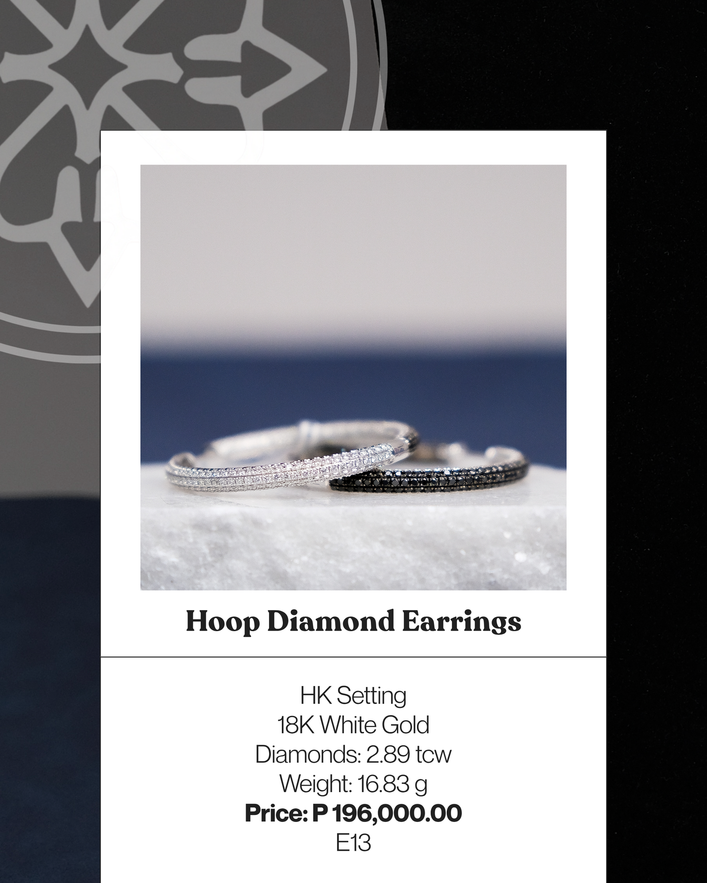 Hoop Diamond Earrings