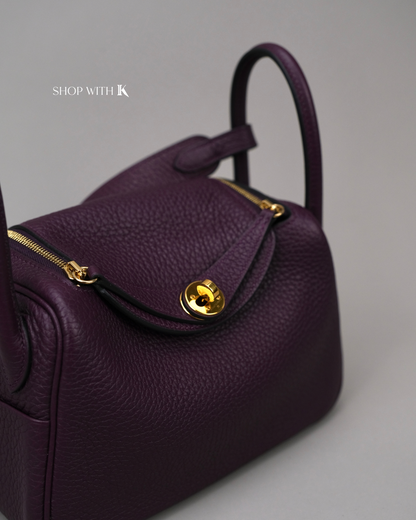 Hermes Mini Lindy Cassis GHW