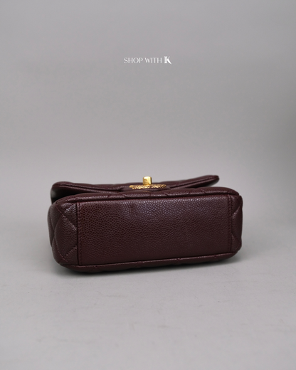 Chanel Square Flap Dark Brown GHW