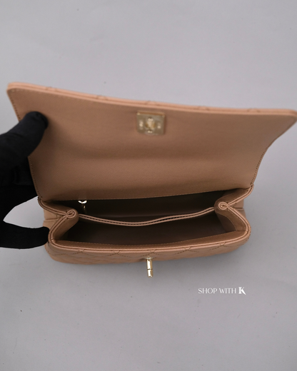 Chanel Coco Handle Small Dark Beige CGHW