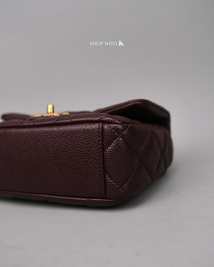 Chanel Square Flap Dark Brown GHW
