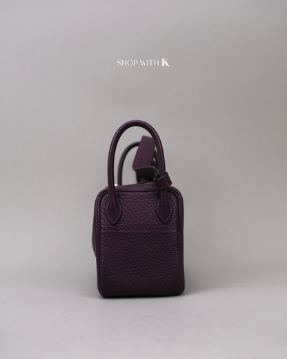 Hermes Mini Lindy Cassis GHW