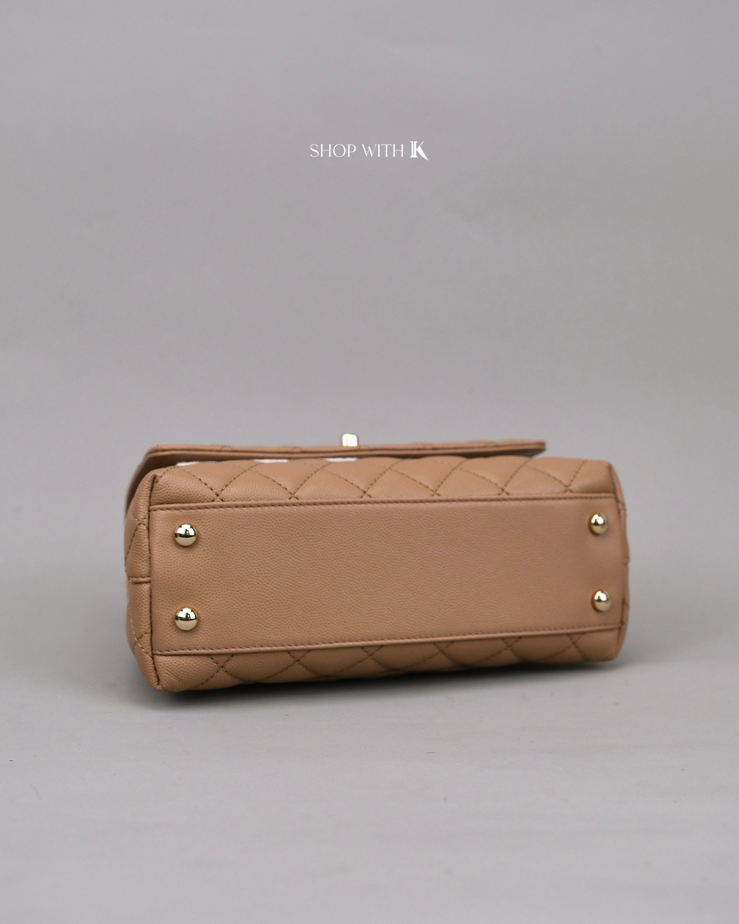 Chanel Coco Handle Small Dark Beige CGHW