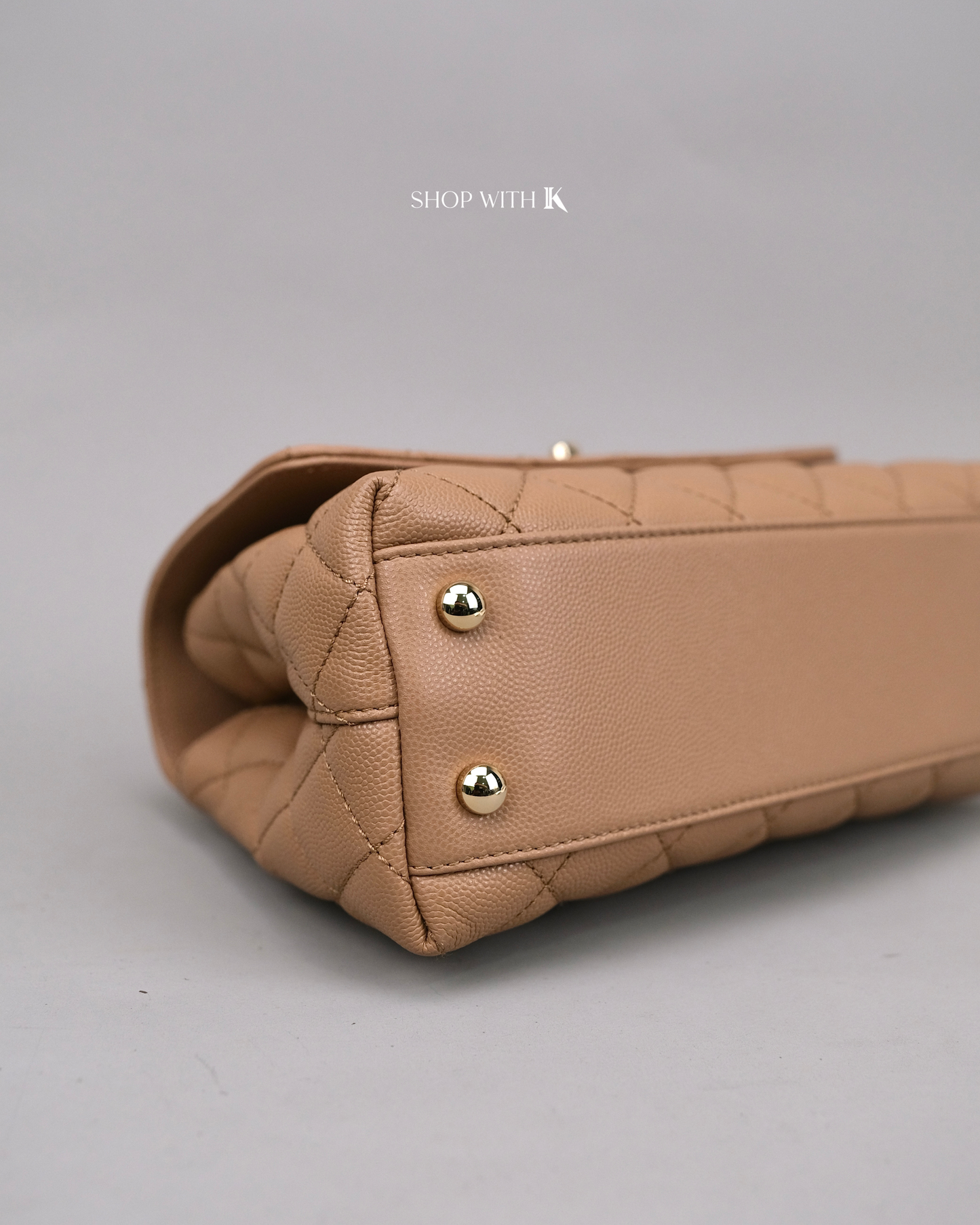 Chanel Coco Handle Small Dark Beige CGHW