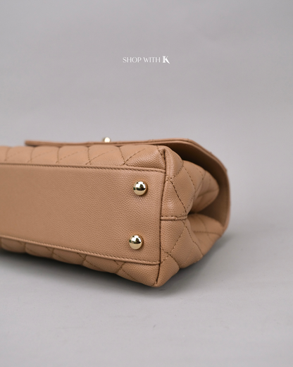 Chanel Coco Handle Small Dark Beige CGHW