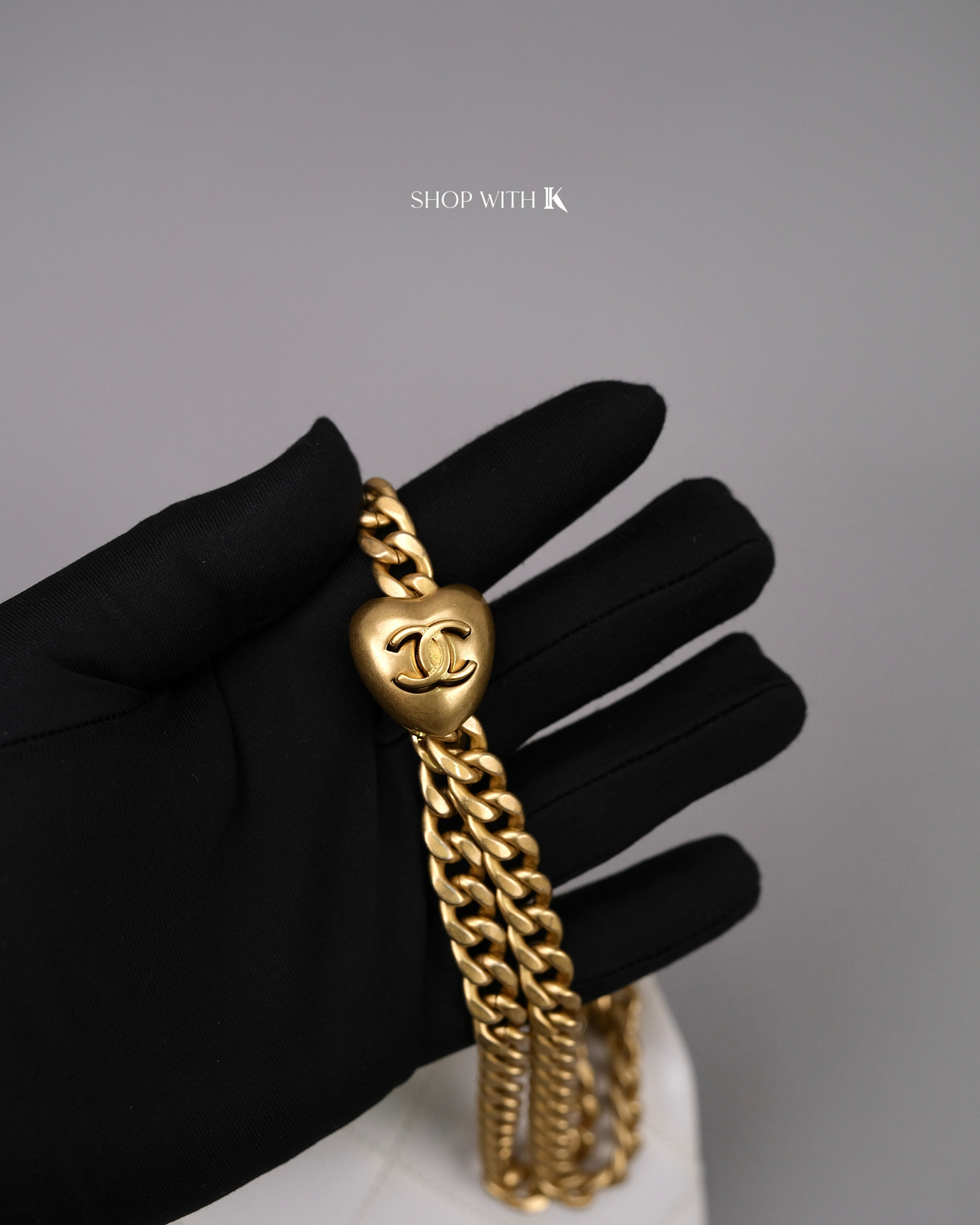 Chanel Mini Square Flap Heart Crush White