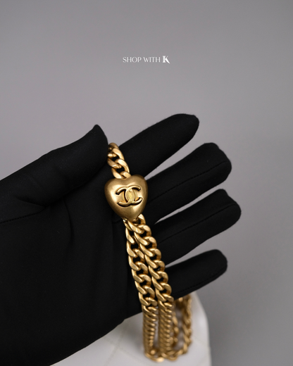 Chanel Mini Square Flap Heart Crush White