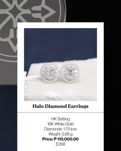 Halo Diamond Earrings