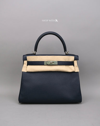 Hermes Kelly 28 Bleu Nuit PHW
