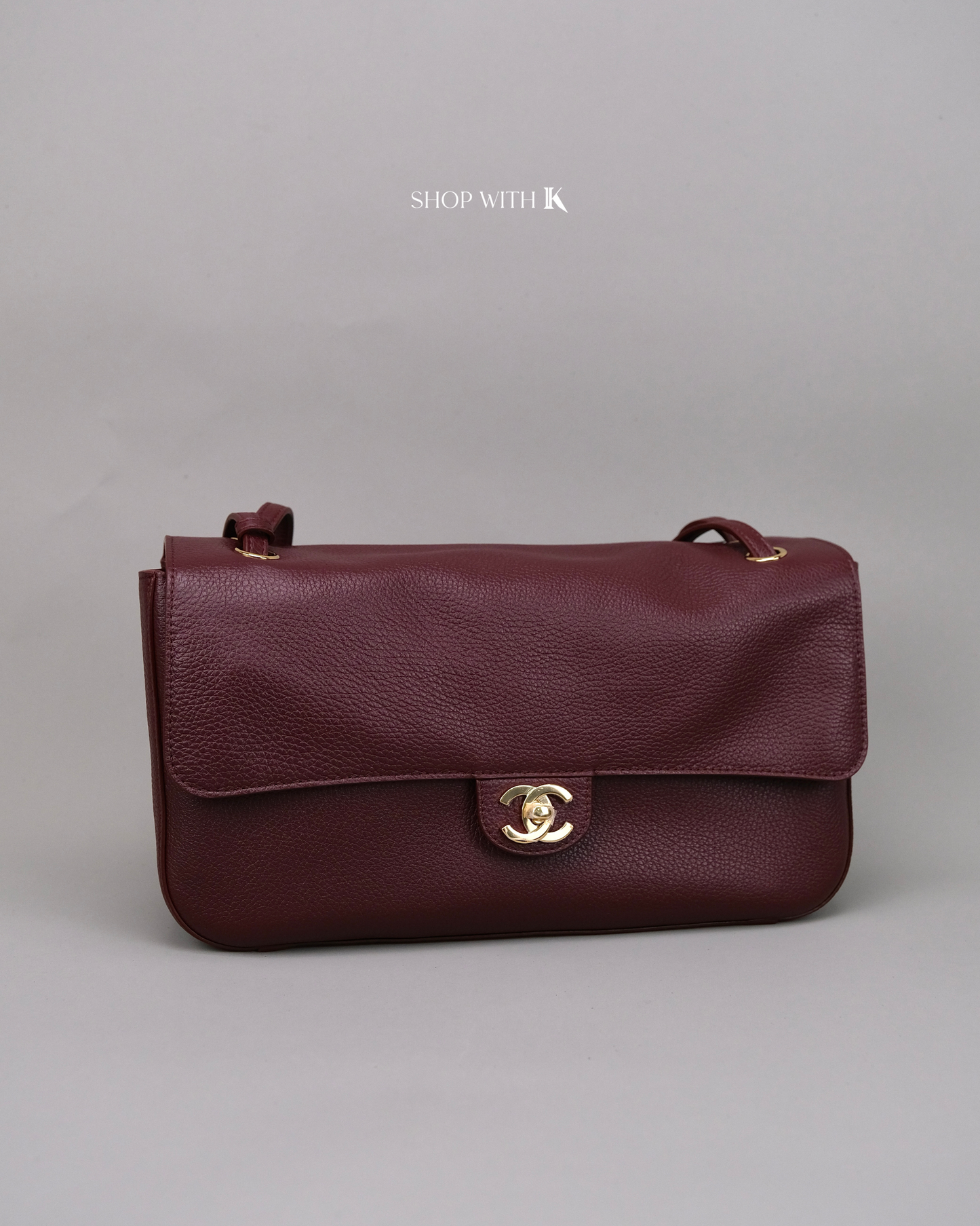 Chanel Maxi Flap Burgundy CGHW