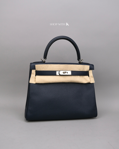 Hermes Kelly 28 Bleu Nuit PHW
