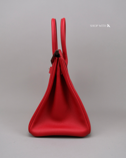 Hermes Birkin 30 Rouge Tomate PHW