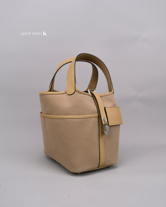 Hermes Picotin 18 Cargo Beige Marfa PHW