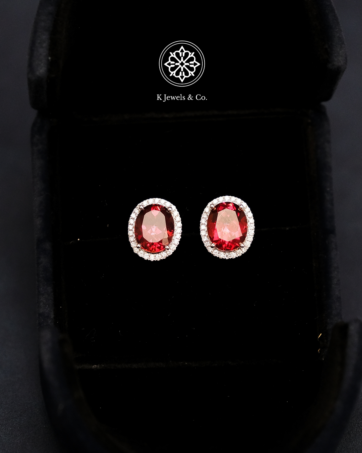 Created Ruby Earrings