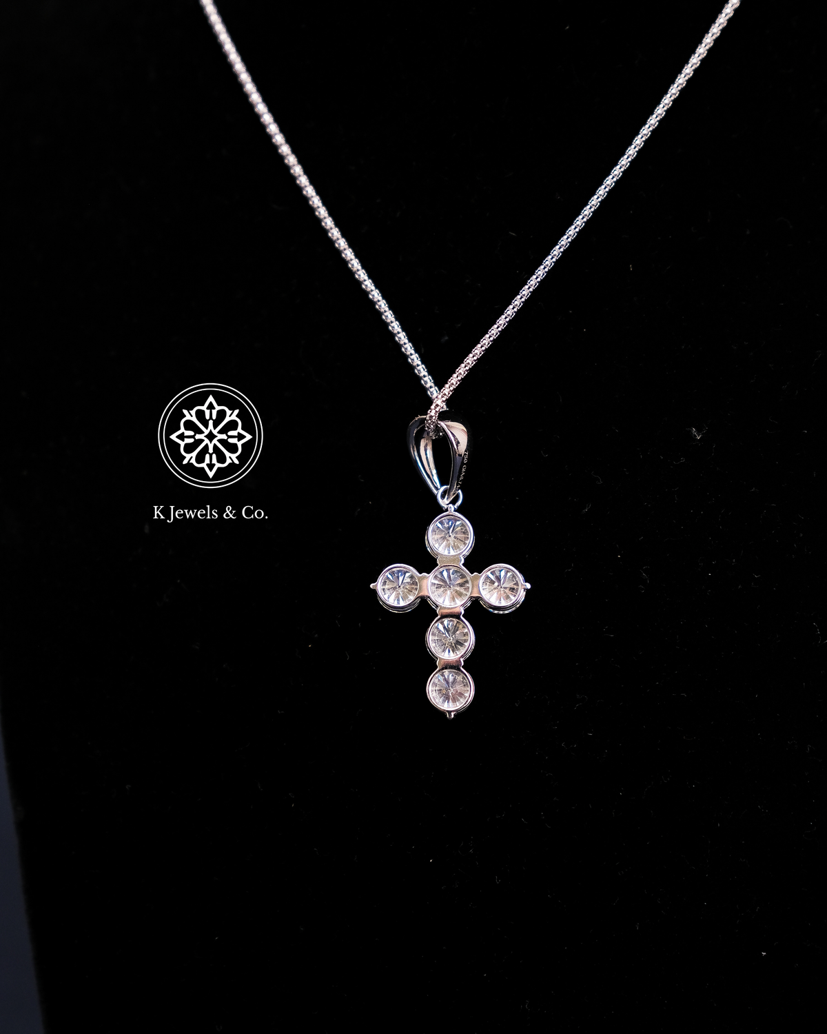 Cross Diamond Pendant with Chain w/ GIA