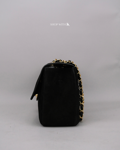 Chanel Maxi Flap Suede Black - 32cm