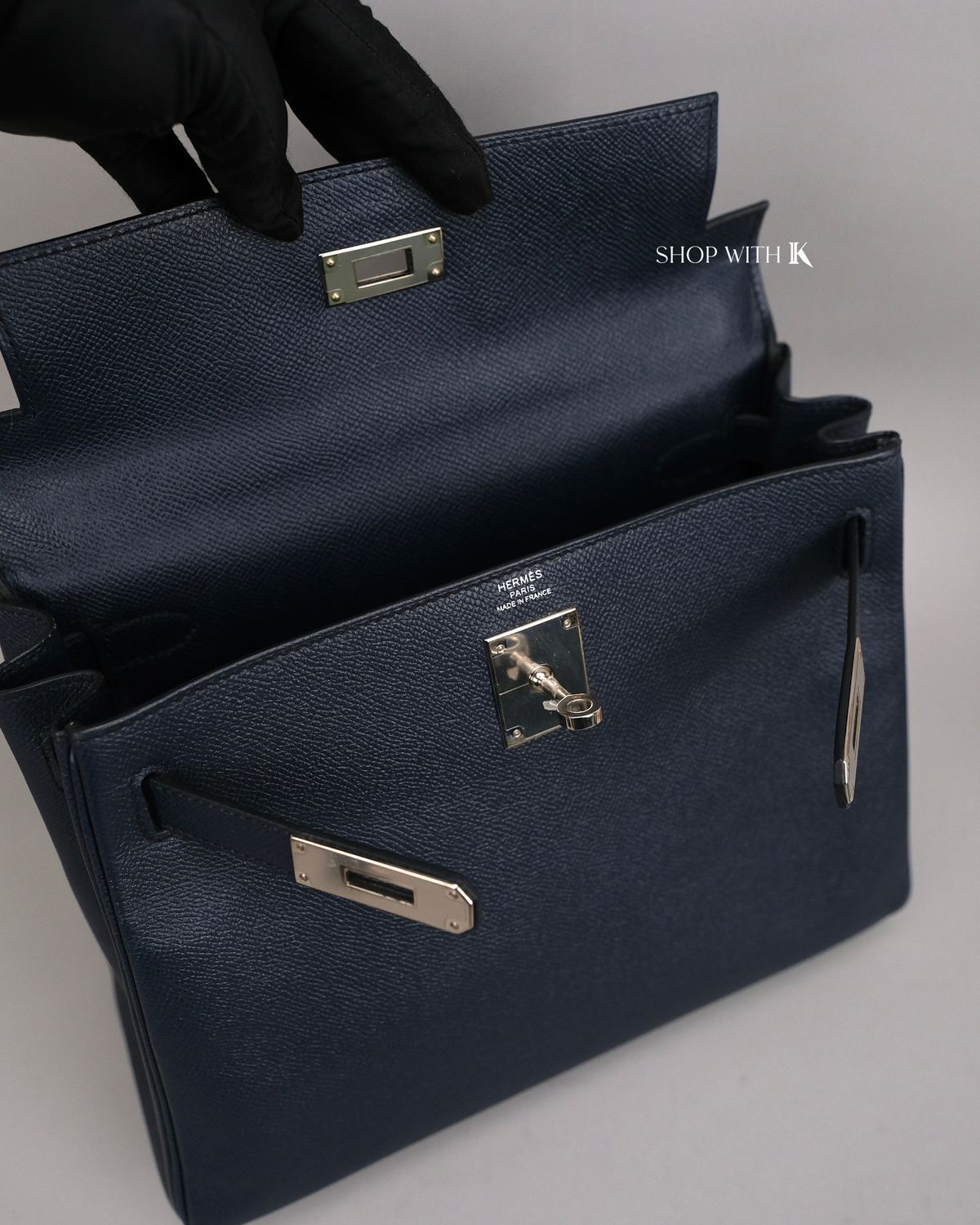 Hermes Kelly 28 Bleu Nuit PHW