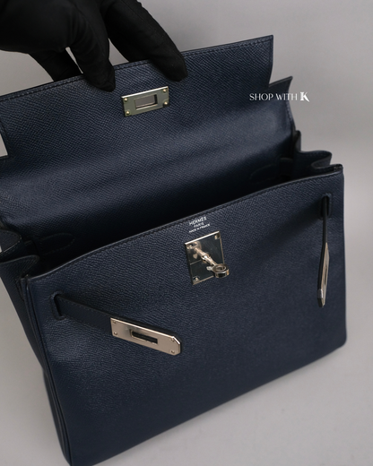 Hermes Kelly 28 Bleu Nuit PHW
