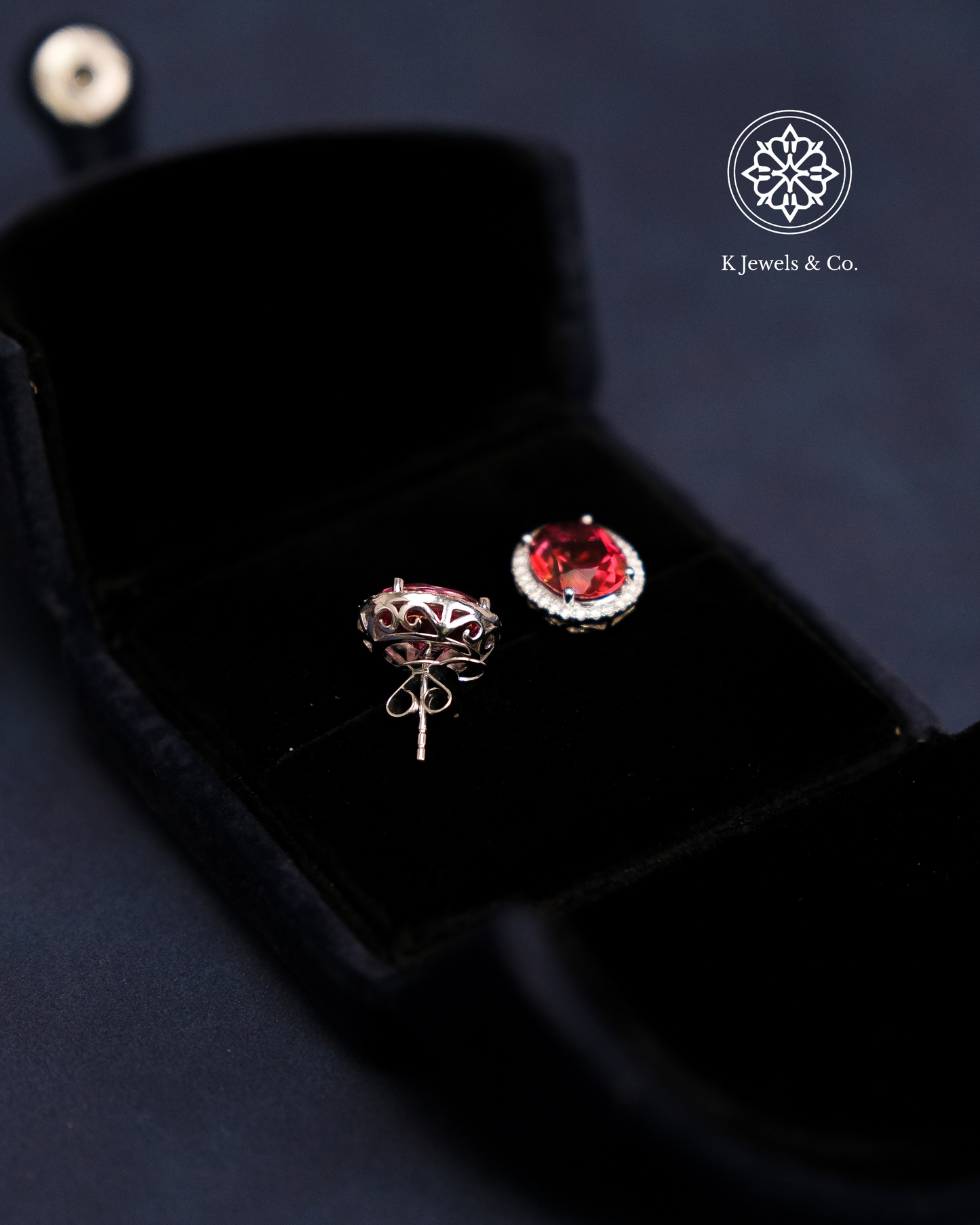 Created Ruby Earrings