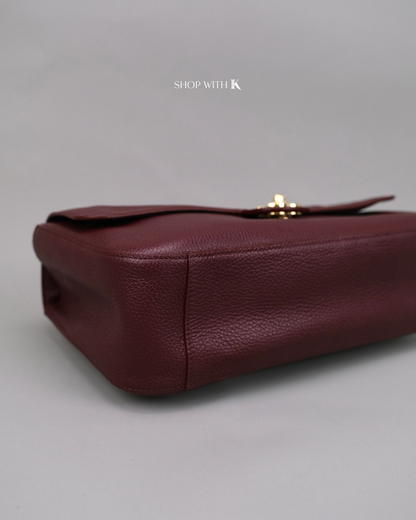Chanel Maxi Flap Burgundy CGHW