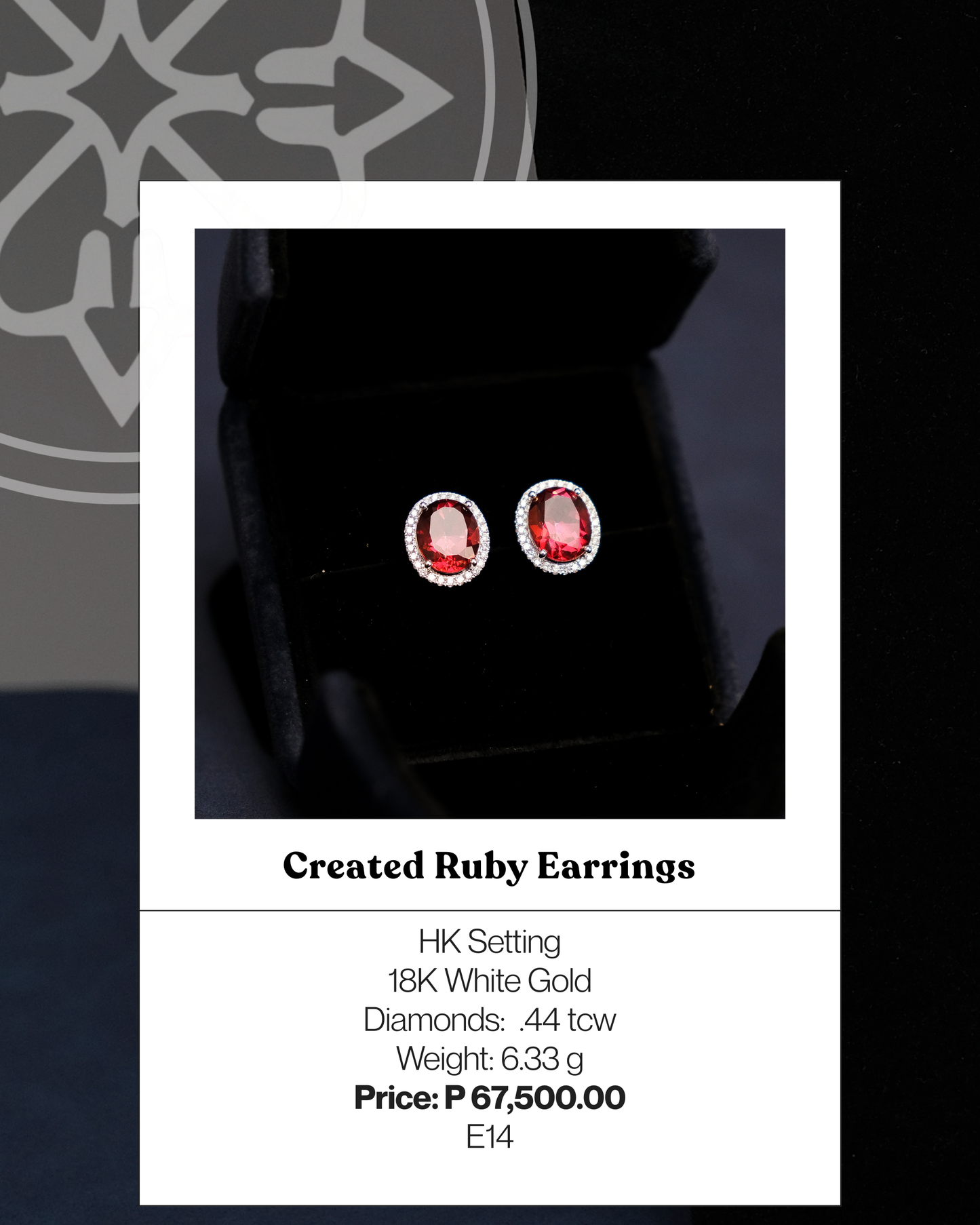Created Ruby Earrings