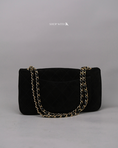 Chanel Maxi Flap Suede Black - 32cm