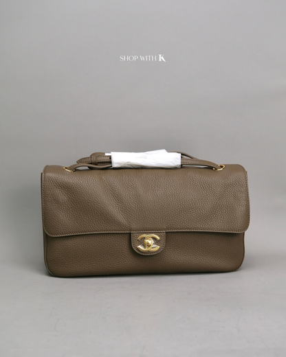 Chanel Maxi Flap Etoupe GHW - 32cm