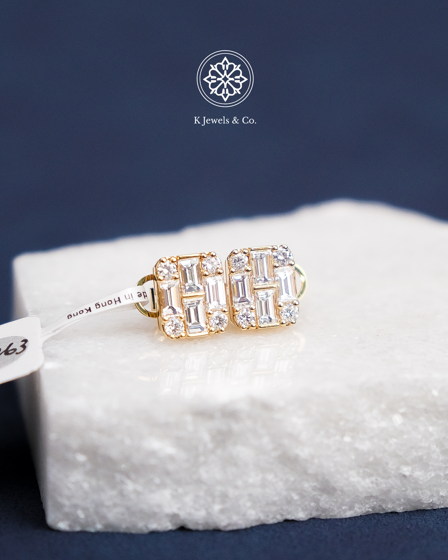 Emerald Illusion Diamond Earrings