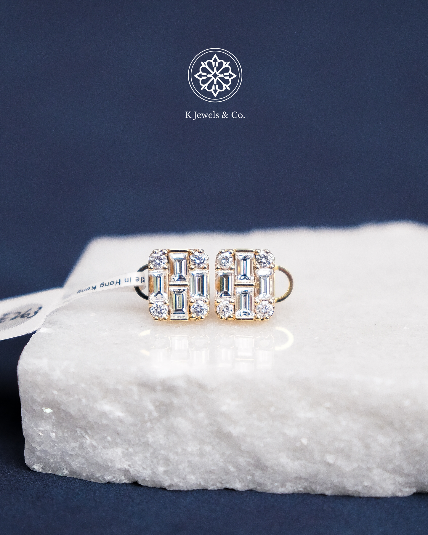 Emerald Illusion Diamond Earrings