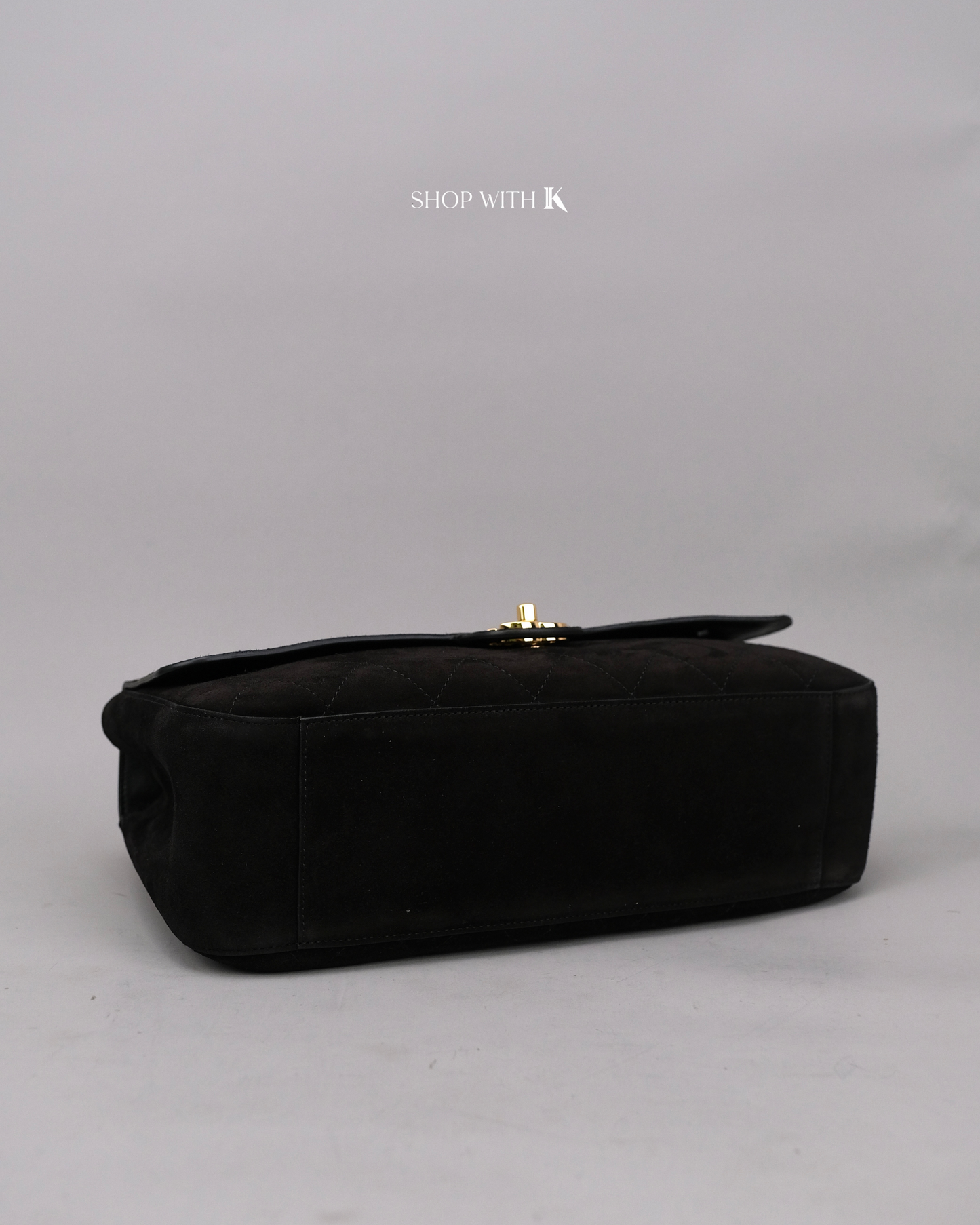 Chanel Maxi Flap Suede Black - 32cm