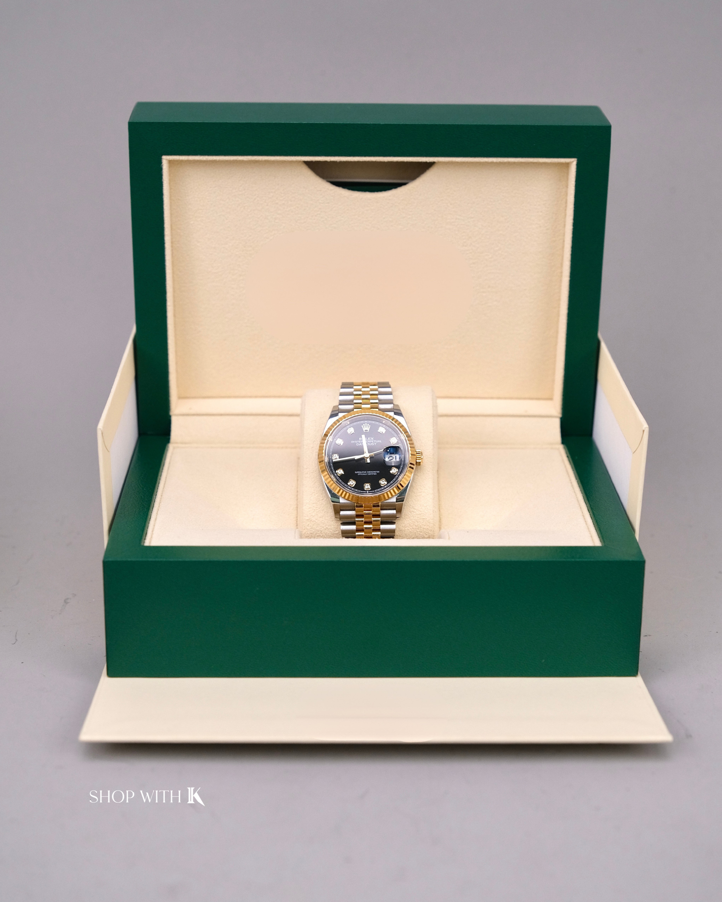 Rolex Datejust Steel and Gold Black Dial 36mm