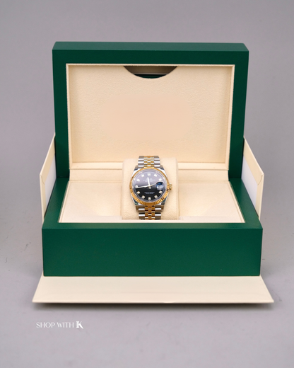 Rolex Datejust Steel and Gold Black Dial 36mm