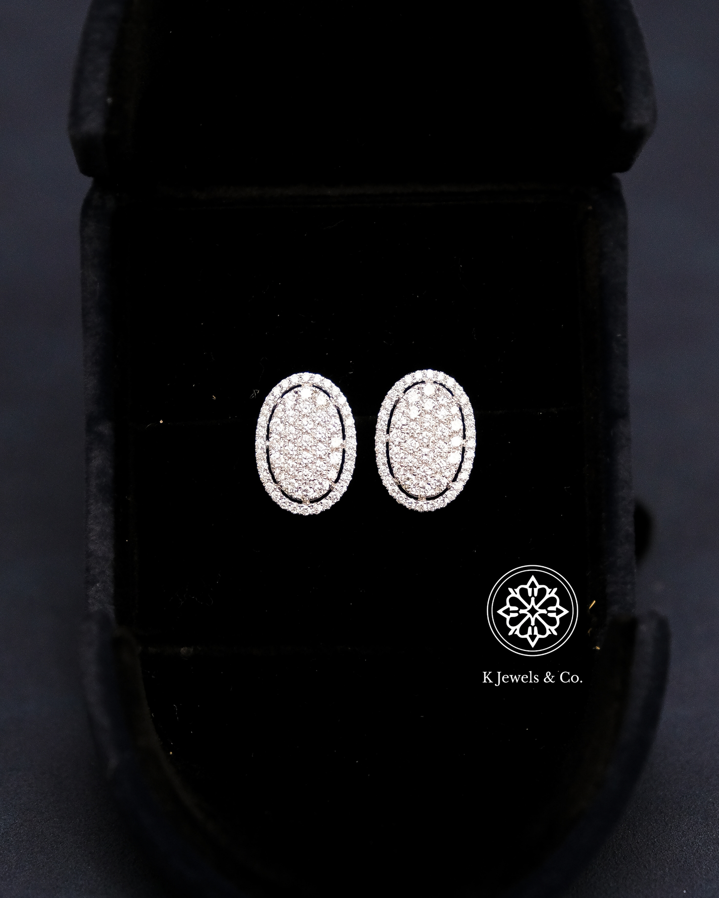 Oval Diamond Earrings